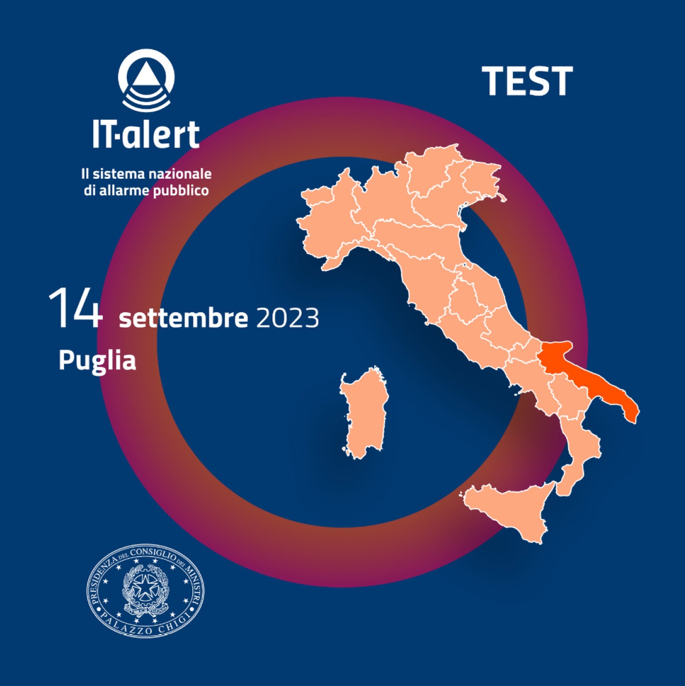 IT-Alert, il 14 settembre anche a Taranto il test del nuovo servizio di allerta della Protezione Civile